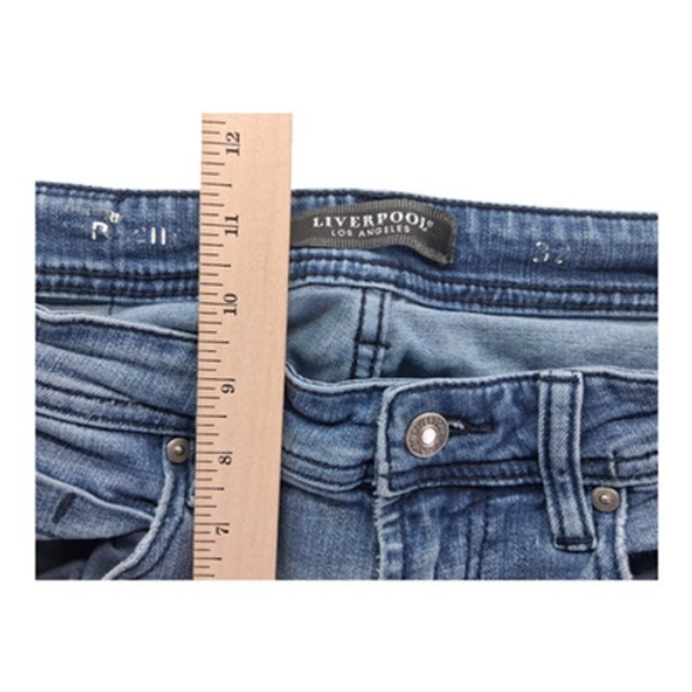 Liverpool Jeans Mens 32x34 Blue Medium Wash Straight Leg Denim Casual Pants - Picture 4 of 9